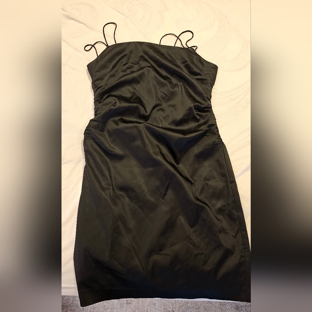 Marciano Jet Black Sateen Dress